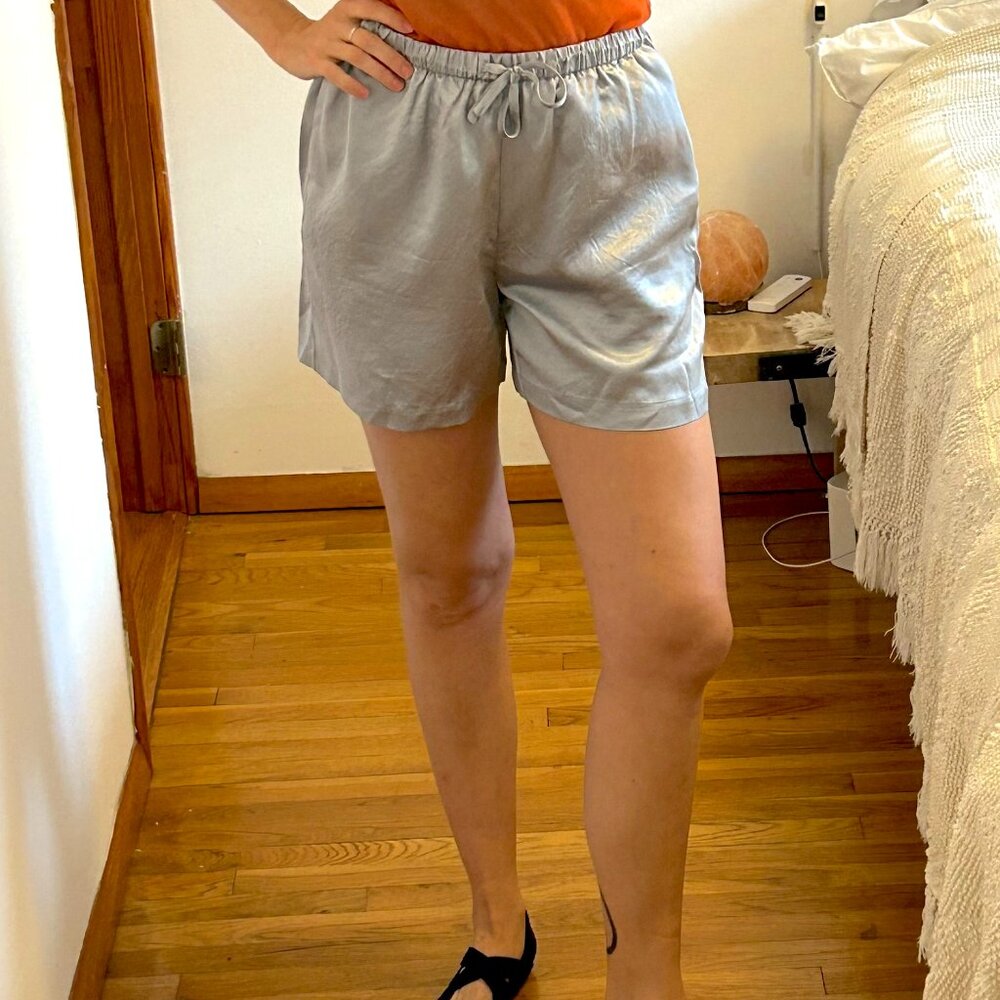 Drawstring Satin Shorts